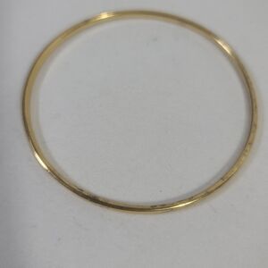925 Sterling Silver Elegant Gold Plated Bangle Bracelet